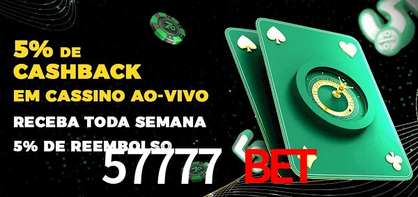 Promoções do cassino ao Vivo 57777 Bet